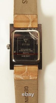 GUESS Women's Tan Croc Style Leather Band Watch! New Old Stock! New Battery
