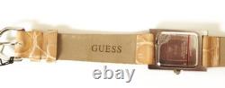 GUESS Women's Tan Croc Style Leather Band Watch! New Old Stock! New Battery