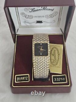 Gorgeous NOS Swiss Lucien Piccard Dufonte Diamond Watch Original Box Paperwork