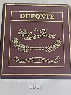 Gorgeous NOS Swiss Lucien Piccard Dufonte Diamond Watch Original Box Paperwork