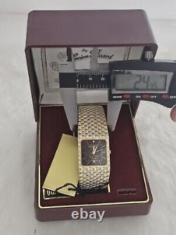 Gorgeous NOS Swiss Lucien Piccard Dufonte Diamond Watch Original Box Paperwork