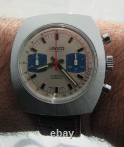 Gorgeous Serviced New Old Stock 1960s-70s CHRONOGRAPH VALJOUX 7733 Panda Dial