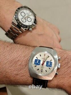 Gorgeous Serviced New Old Stock 1960s-70s CHRONOGRAPH VALJOUX 7733 Panda Dial