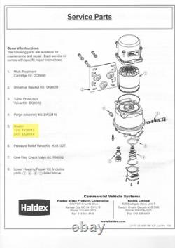 Haldex PURest Air Dryer, MRP1244, 2590-01-555-4759 NEW, OLD STOCK