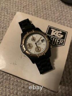 Heuer 2000 Automatic Chronograph Rare Black Pvd Vintage box nos bezel pre merger