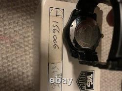 Heuer 2000 Automatic Chronograph Rare Black Pvd Vintage box nos bezel pre merger
