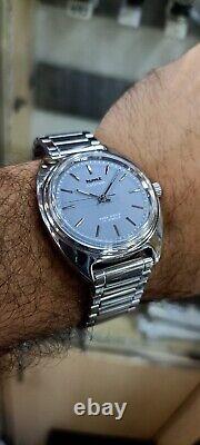 Hmt Blue Sunburst Matt Kohinoor Nos New Old Stock Original Hand Winding Watch