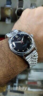 Hmt Classic Black Pilot Nos New Old Stock Original Hand Winding Watch for Men