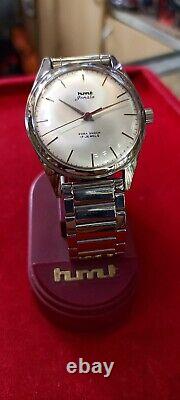 Hmt Janata Silver Sunburst New But Old Stock Original Hand Winding Watch For Men