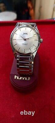 Hmt Janata Silver Sunburst New But Old Stock Original Hand Winding Watch For Men