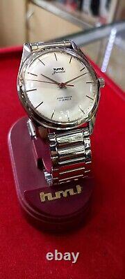 Hmt Janata Silver Sunburst New But Old Stock Original Hand Winding Watch For Men