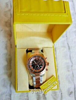 Invicta 12145 Men's Steel/Rose Gold Tone Chronograph Watch (NEW OLD STOCK)