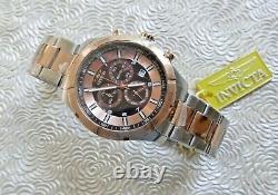 Invicta 12145 Men's Steel/Rose Gold Tone Chronograph Watch (NEW OLD STOCK)