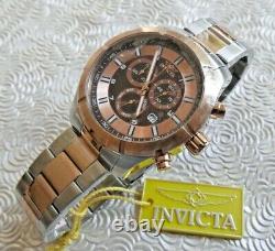 Invicta 12145 Men's Steel/Rose Gold Tone Chronograph Watch (NEW OLD STOCK)