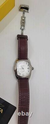 Invicta Lupah Model 21871 Automatic Watch Leather Silver NOS