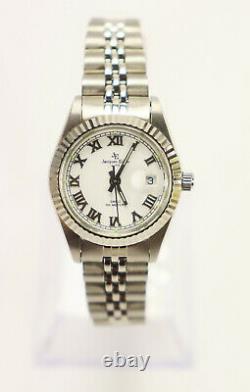 Jacques Edho Ladies Watch Swiss Made Stainless Steel White Dial New Old Stock