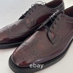 Johnston Murphy Men's Wingtip Size 9 C Burgundy Vintage New Old Stock Gorgeous