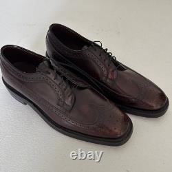 Johnston Murphy Men's Wingtip Size 9 C Burgundy Vintage New Old Stock Gorgeous