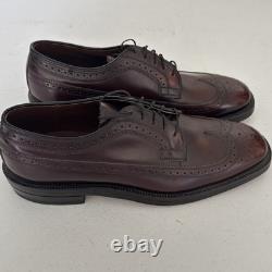 Johnston Murphy Men's Wingtip Size 9 C Burgundy Vintage New Old Stock Gorgeous