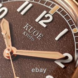 KUOE KYOTO OLD SMITH 90-002 Automatic Watch Khaki x Beige Band Brown Dial 35mm