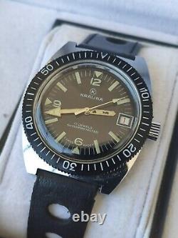 Kralina vintage diver men's watch NOS