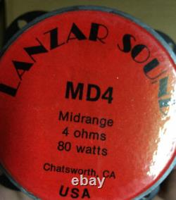 Lanzar MD4 Midrange Speakers BRAND NEW! Old School NEW OLD STOCK! RARE VINTAGE