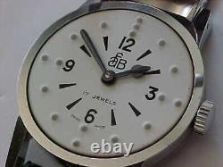 Large New Old Stock Braille Man's Watch 17 j American Foundation For The Blind