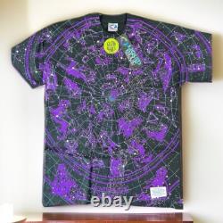 Liquid Blue Constellation Astrology All Over Print LRG NEW OLD STOCK 1993