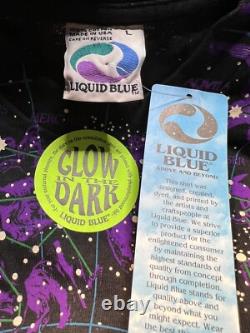 Liquid Blue Constellation Astrology All Over Print LRG NEW OLD STOCK 1993