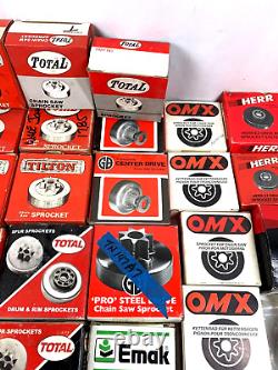 Lot Of 62 New old stock Chainsaw Clutch Drum Sprockets TOTAL HERR OMX TILTON