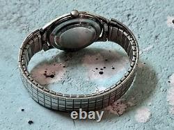 MCM 1961 vintage Bulova automatic watch concentric circles dial NOS band 10BZAC