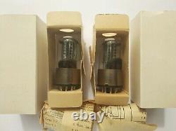 Matched Pair 6n8s / 6sn7 / 1578 Melz Tube Hole Plate Nos Metal Base Date 1954