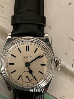 Men's Elgin watch totally rebuilt with NOS Elgin case, dial and hands