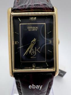 Men's Vintage New Old Stock Gold Tone Citizen Tank M2K Watch Classy Preppy