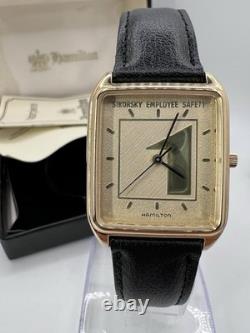 Mens New Old Stock Hamilton Masterpiece Tank Gold Tone Sikorsky employee watch
