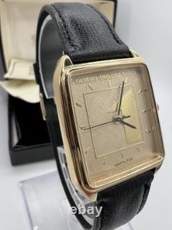 Mens New Old Stock Hamilton Masterpiece Tank Gold Tone Sikorsky employee watch