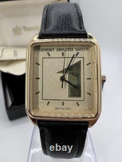 Mens New Old Stock Hamilton Masterpiece Tank Gold Tone Sikorsky employee watch