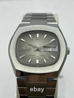 Mido Multi Star Automatic N. O. S (New Old Stock)Smoke Gary Dial Day-Date Display