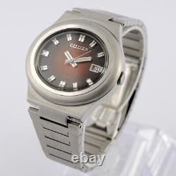 Mint Nos Vintage Citizen Automatic Date Gradient Dial Gents Watch Made In Japan
