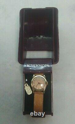 Monarch 17 Watch, 1950s NEW OLD STOCK, Running, In Original Bakelite Box