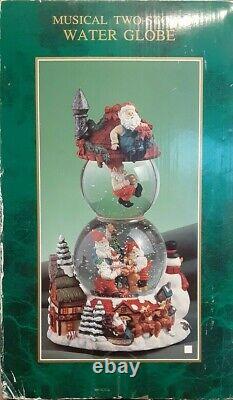 Musical Two Story Water Globe NOS