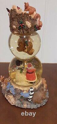 Musical Two Story Water Globe NOS