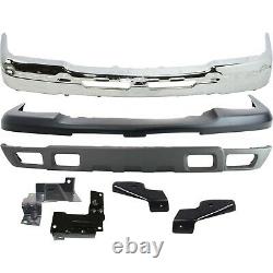 NEW Chrome Steel Front Bumper Kit For 2003-2007 Chevy Silverado 2500HD 3500