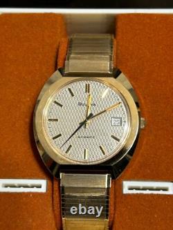 NEW NOS vtg 1970s BULOVA N6 Men's AUTOMATIC 17j DUCHESS 10k Calendar Watch + BOX