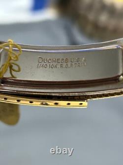 NEW NOS vtg 1970s BULOVA N6 Men's AUTOMATIC 17j DUCHESS 10k Calendar Watch + BOX