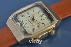 NEW Nos Poljot Alarm Watch Mens Vintage USSR Exellent Case Gold Plated Very Rar