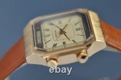 NEW Nos Poljot Alarm Watch Mens Vintage USSR Exellent Case Gold Plated Very Rar