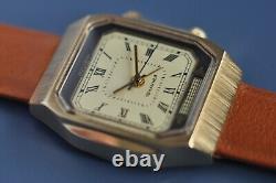 NEW Nos Poljot Alarm Watch Mens Vintage USSR Exellent Case Gold Plated Very Rar