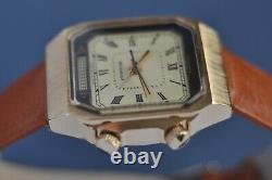 NEW Nos Poljot Alarm Watch Mens Vintage USSR Exellent Case Gold Plated Very Rar