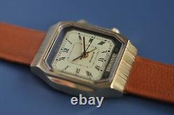 NEW Nos Poljot Alarm Watch Mens Vintage USSR Exellent Case Gold Plated Very Rar